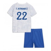 Dres Francuska Theo Hernandez #22 Gostujuci za djecu SP 2022 Kratak Rukav (+ kratke hlače)